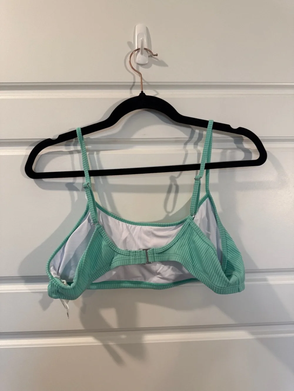 Halara Ribbed Bikini Top & Crossover Bottom Swim Sunshine Green Size large NWT - Picture 5 of 6